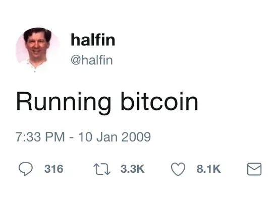 hal finney running bitcoin tweet